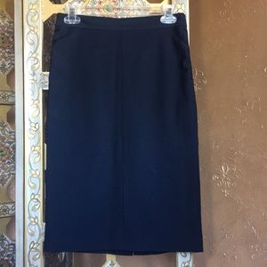 BCBG black pencil skirt w/ back slit - great fit!